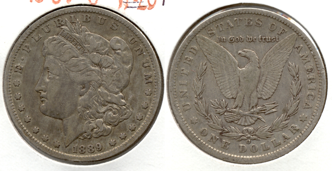 1889-O Morgan Silver Dollar Fine-12 e