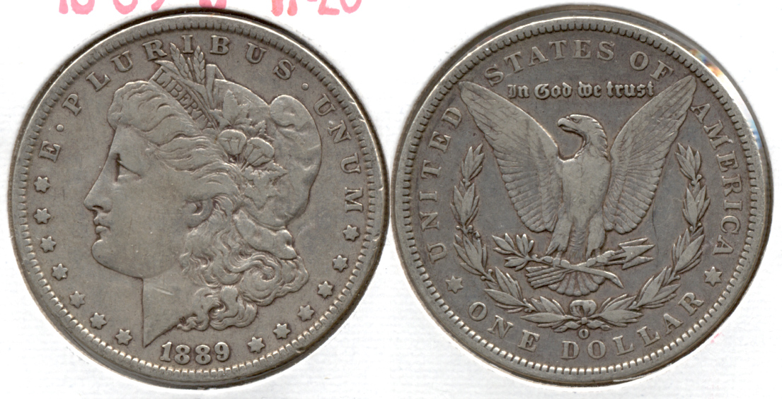 1889-O Morgan Silver Dollar VF-20 a
