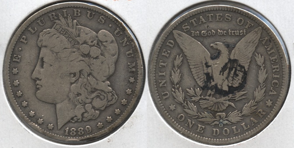 1889-O Morgan Silver Dollar VG-8 a