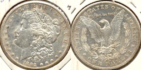 1889-S Morgan Silver Dollar AU-50