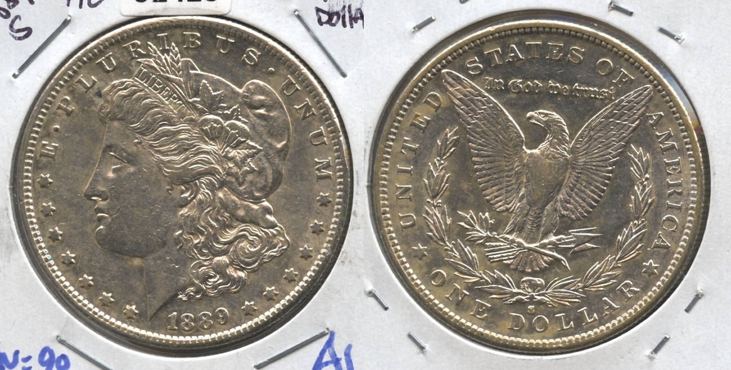 1889-S Morgan Silver Dollar AU-50 #c