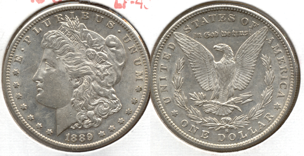 1889-S Morgan Silver Dollar EF-45