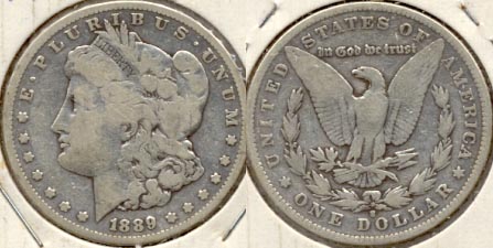 1889-S Morgan Silver Dollar VG-8 a