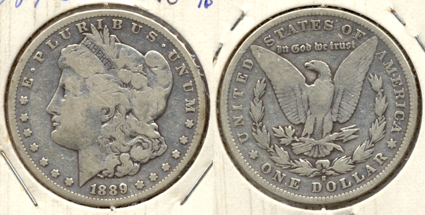 1889-S Morgan Silver Dollar VG-8 b