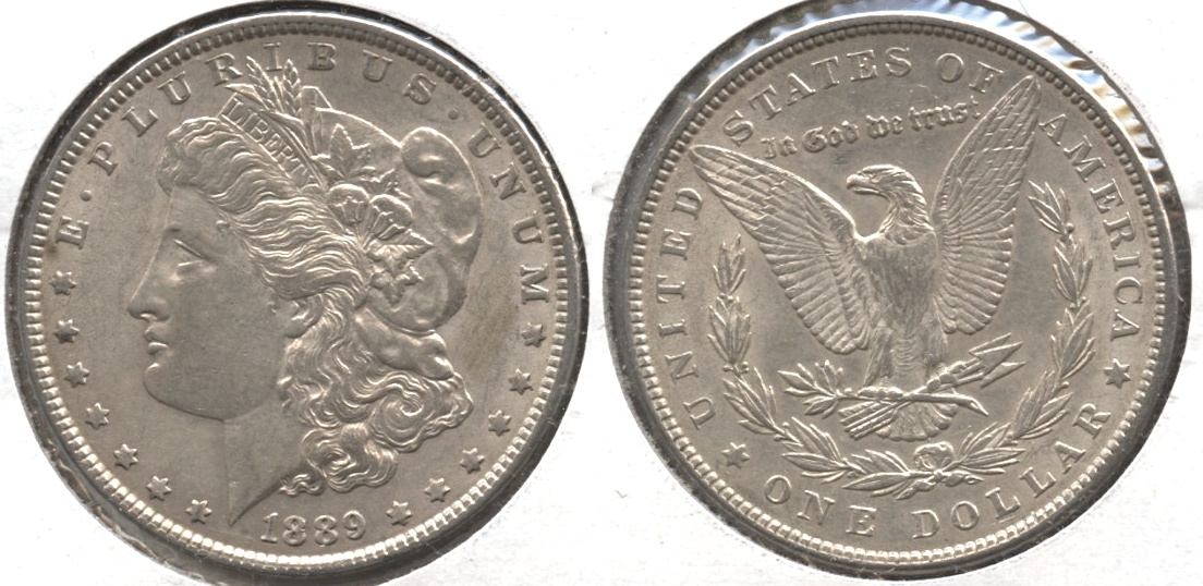 1889 Morgan Silver Dollar AU-50 #al