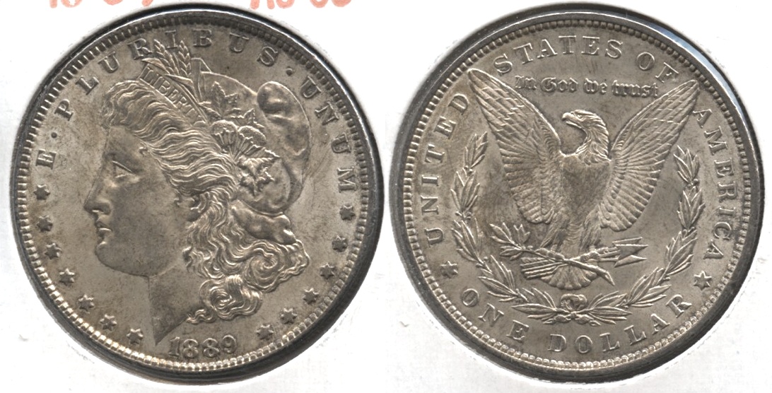 1889 Morgan Silver Dollar AU-50 #an
