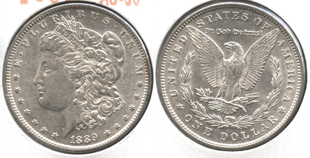 1889 Morgan Silver Dollar AU-50 #ar