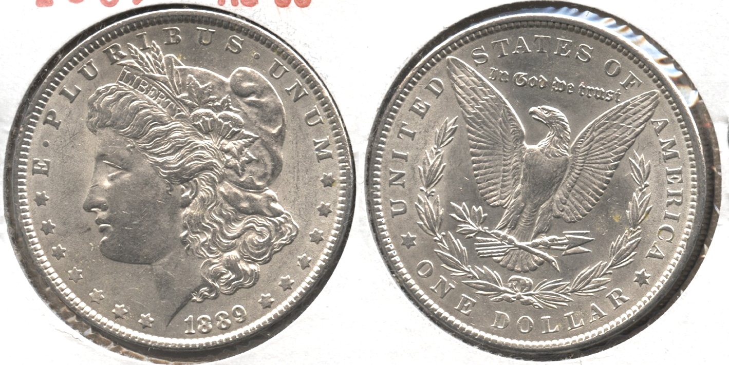 1889 Morgan Silver Dollar AU-50 #av