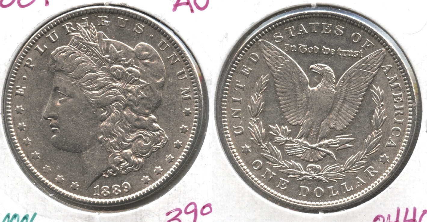 1889 Morgan Silver Dollar AU-50 #bd