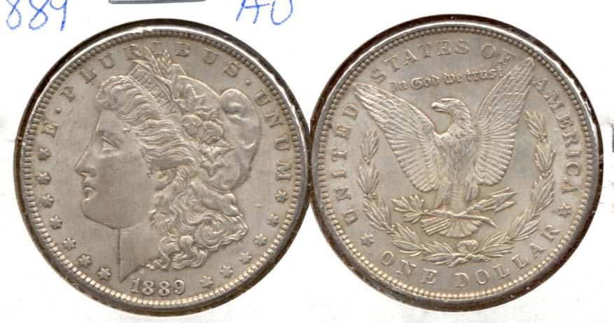 1889 Morgan Silver Dollar AU-50 c