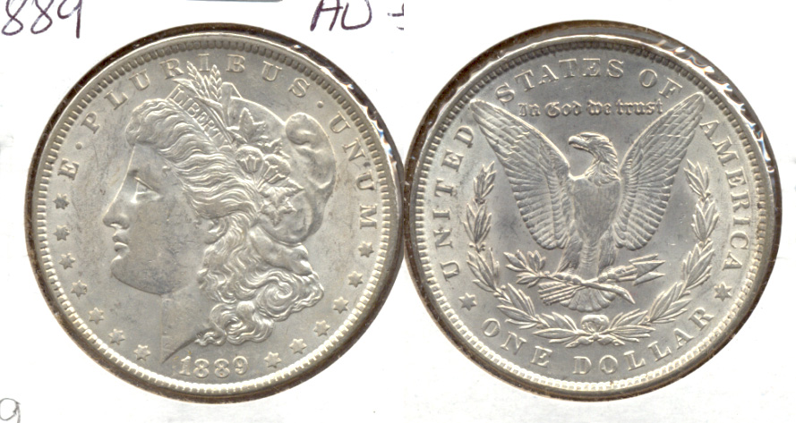 1889 Morgan Silver Dollar AU-50 g