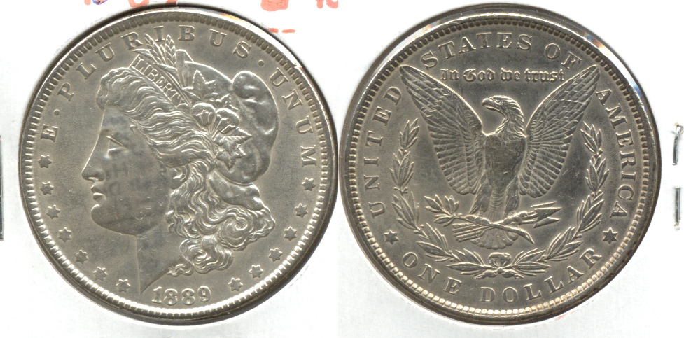 1889 Morgan Silver Dollar AU-50 o Cleaned