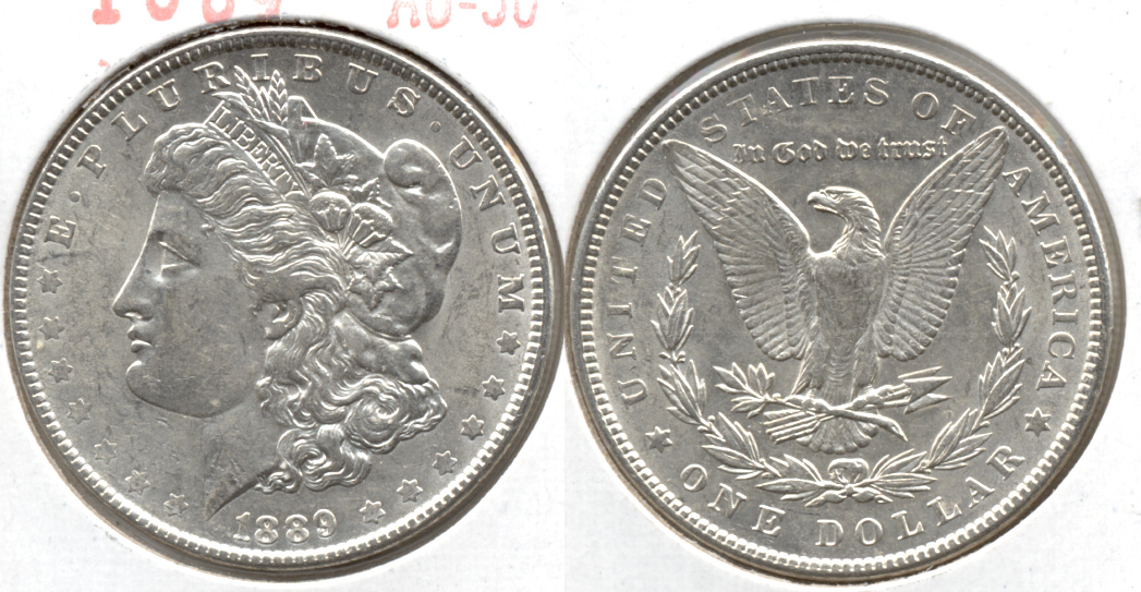 1889 Morgan Silver Dollar AU-50 p