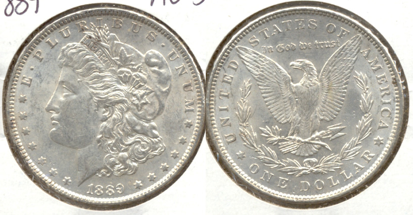 1889 Morgan Silver Dollar AU-55 a