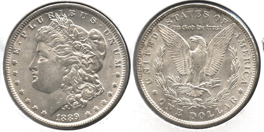 1889 Morgan Silver Dollar AU-55 #r
