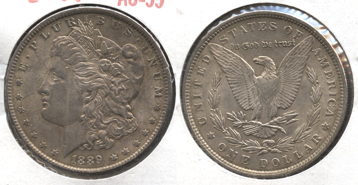 1889 Morgan Silver Dollar AU-55 #s