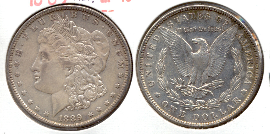 1889 Morgan Silver Dollar EF-40 ab Cleaned Reverse