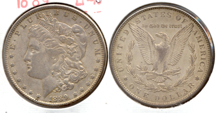 1889 Morgan Silver Dollar EF-40 ad