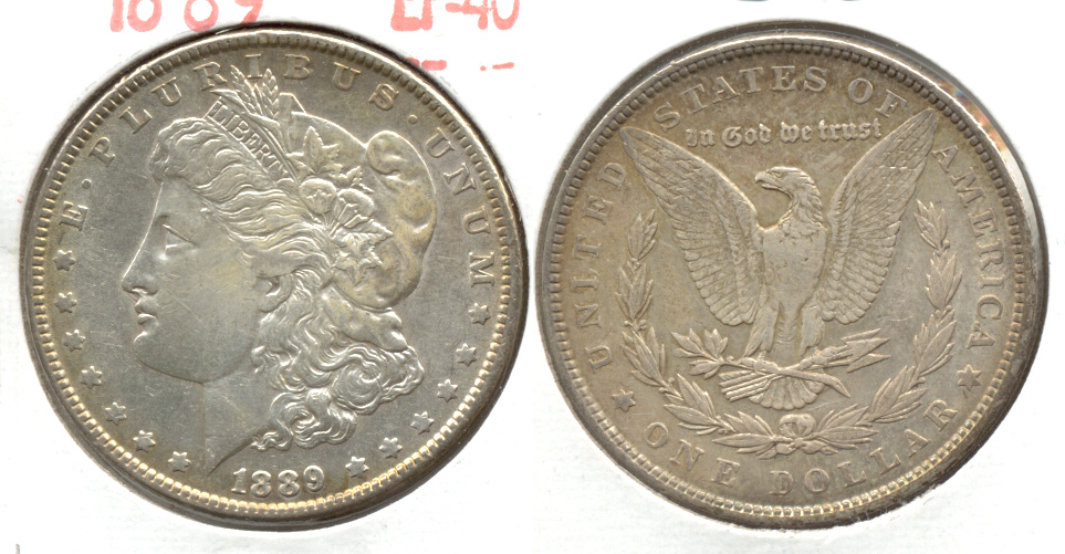 1889 Morgan Silver Dollar EF-40 al