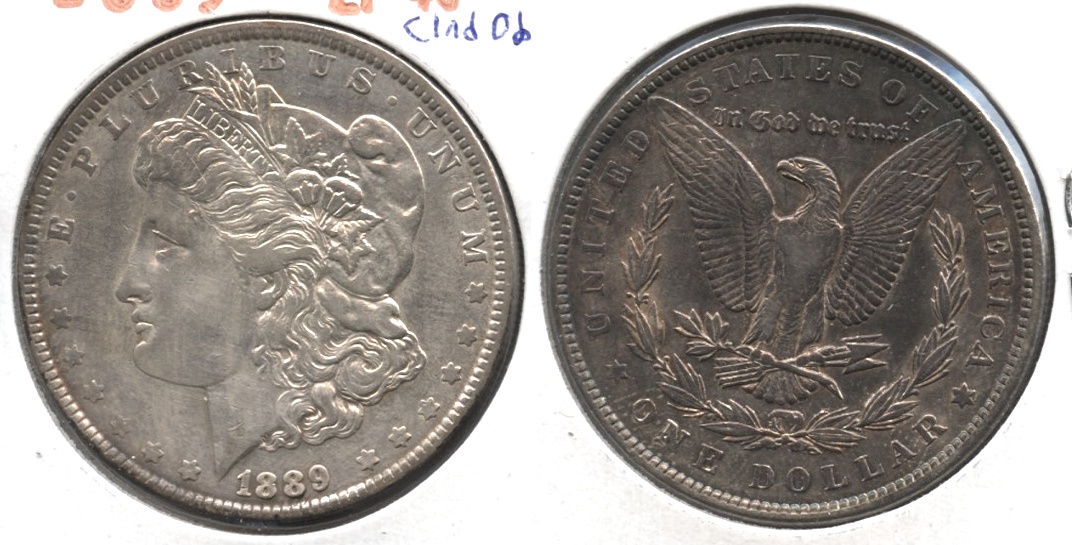 1889 Morgan Silver Dollar EF-40 #av Cleaned Obverse