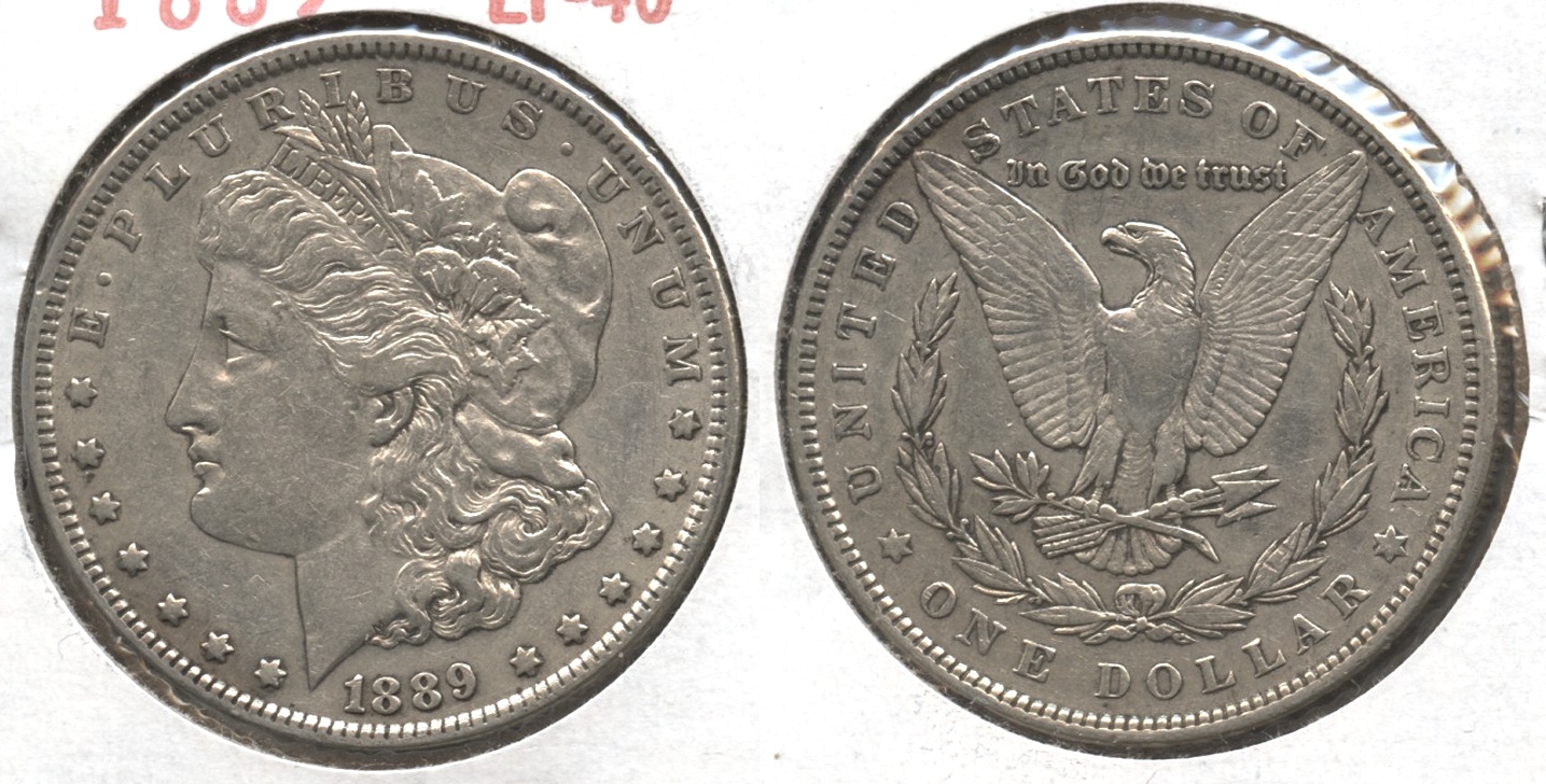 1889 Morgan Silver Dollar EF-40 #bg