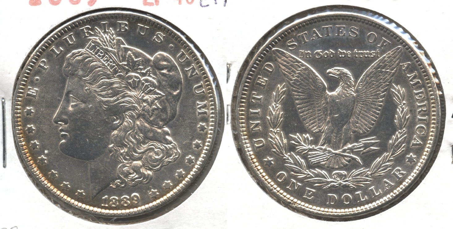 1889 Morgan Silver Dollar EF-40 #bp Cleaned