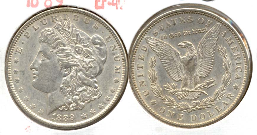 1889 Morgan Silver Dollar EF-40 n
