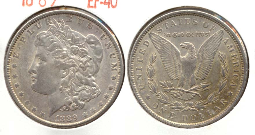 1889 Morgan Silver Dollar EF-40 o