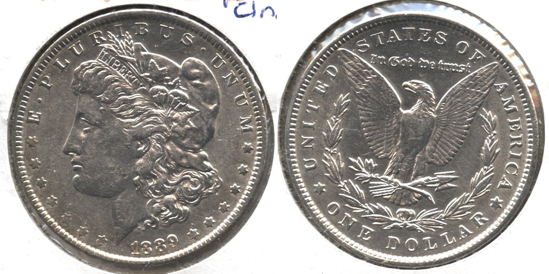 1889 Morgan Silver Dollar EF-45 #aa Cleaned