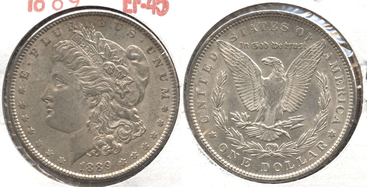 1889 Morgan Silver Dollar EF-45 #ao