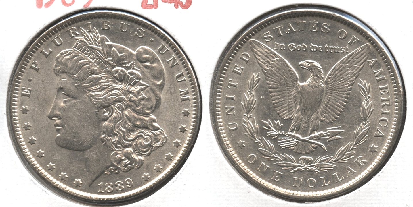 1889 Morgan Silver Dollar EF-45 #aq