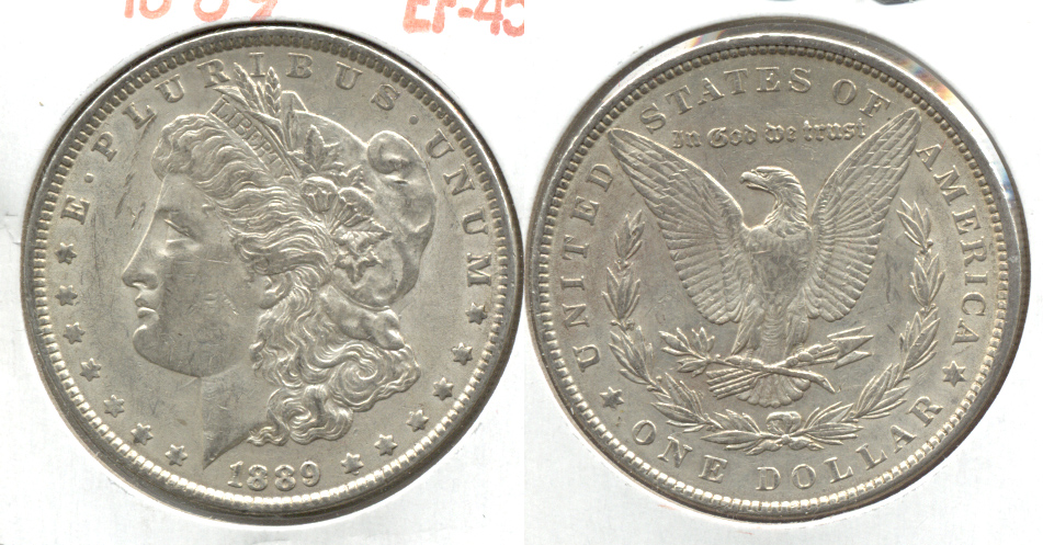 1889 Morgan Silver Dollar EF-45 s