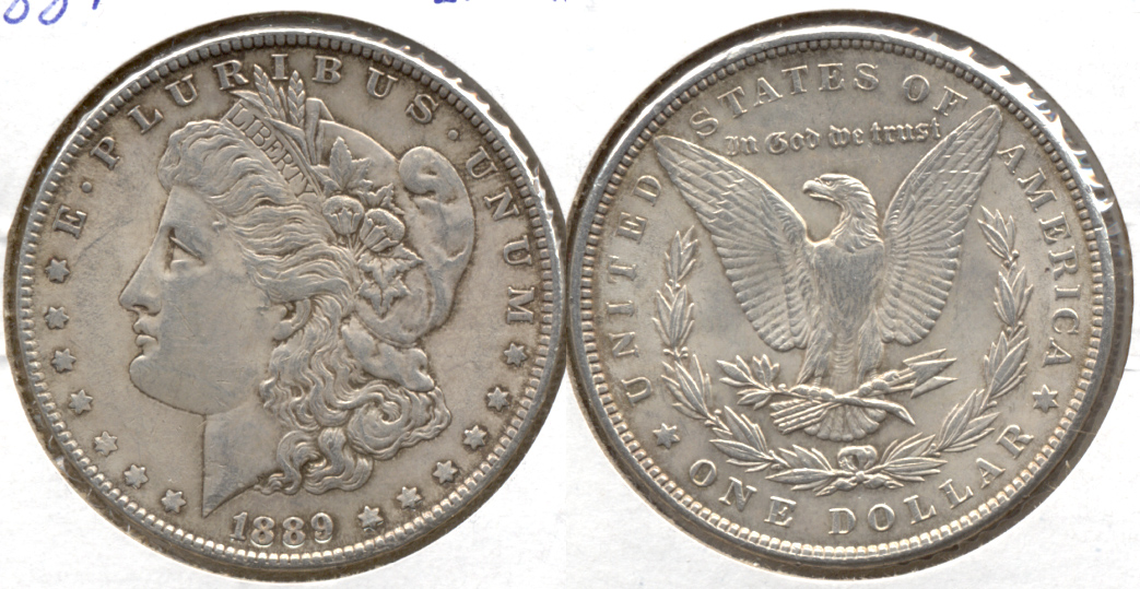 1889 Morgan Silver Dollar EF-45 v