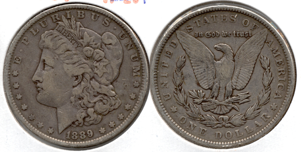 1889 Morgan Silver Dollar F-12