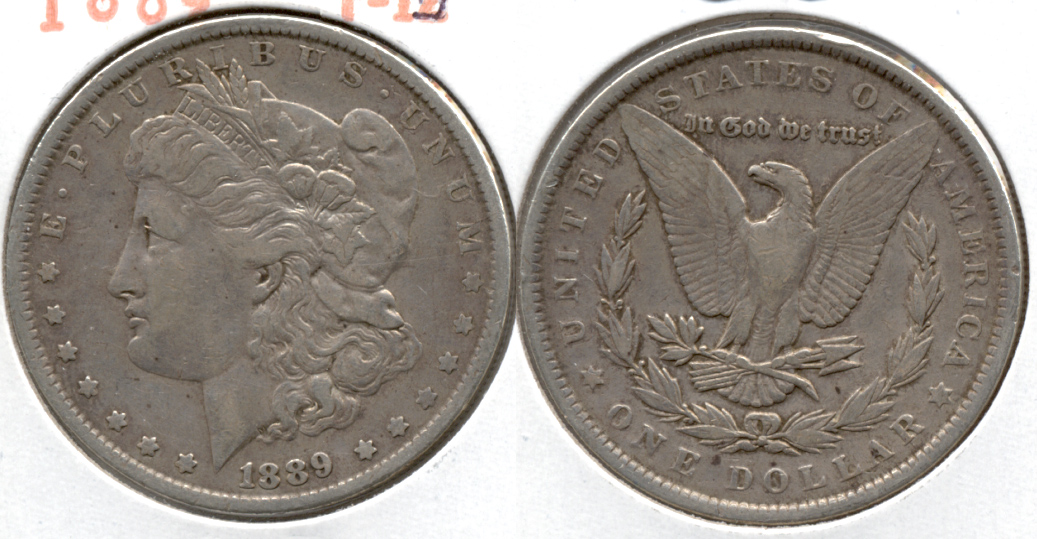 1889 Morgan Silver Dollar F-15