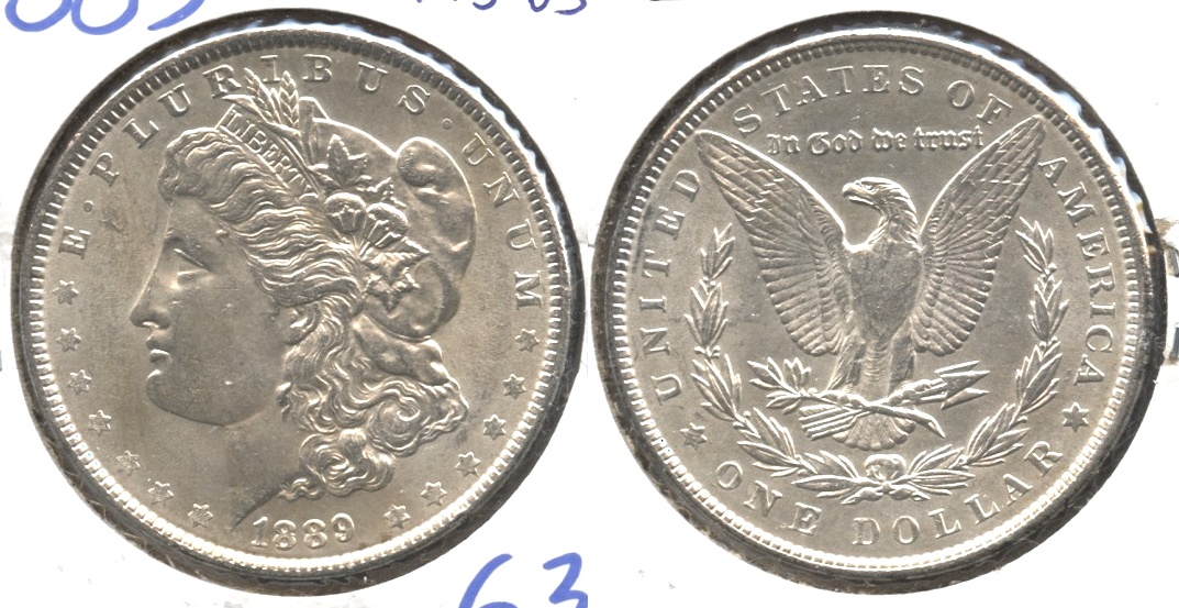 1889 Morgan Silver Dollar MS-63