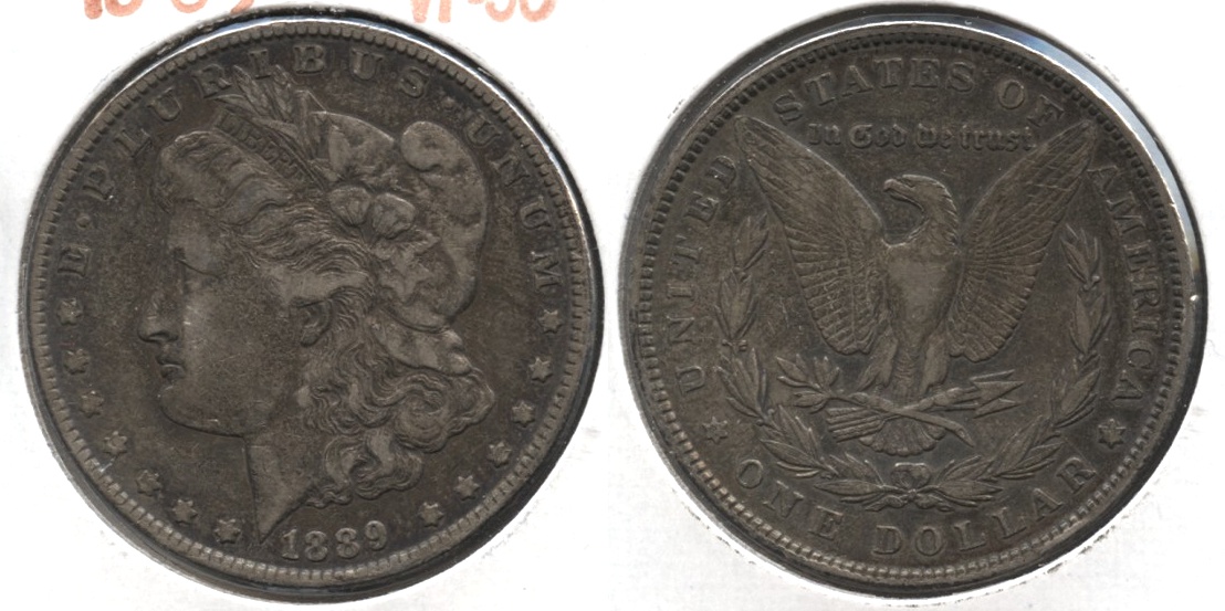 1889 Morgan Silver Dollar VF-30 #e