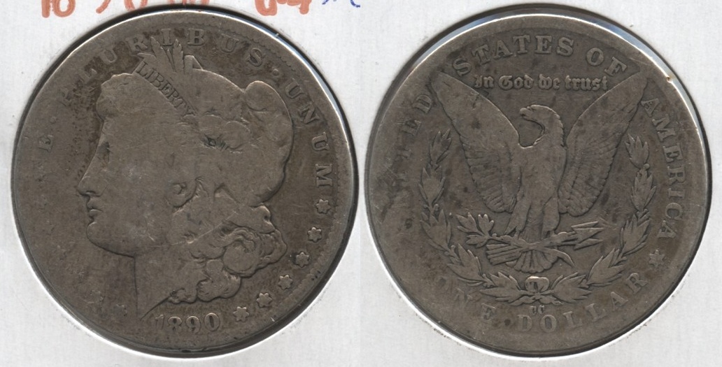 1890-CC Morgan Silver Dollar AG-3 a