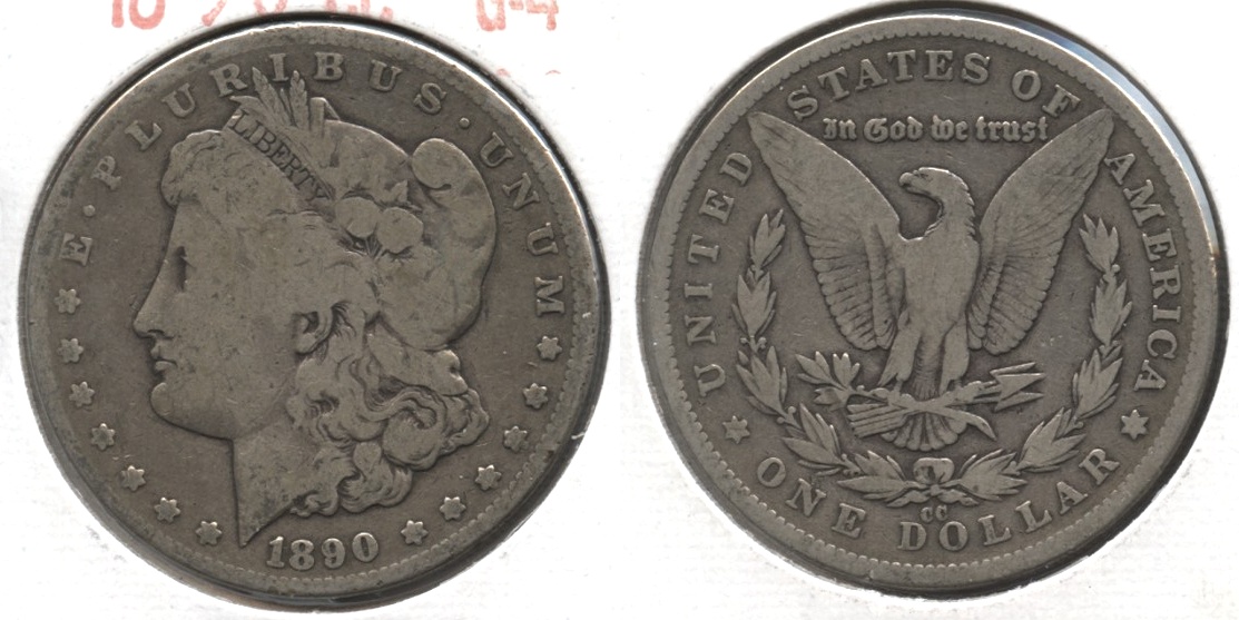 1890-CC Morgan Silver Dollar G-4 #f