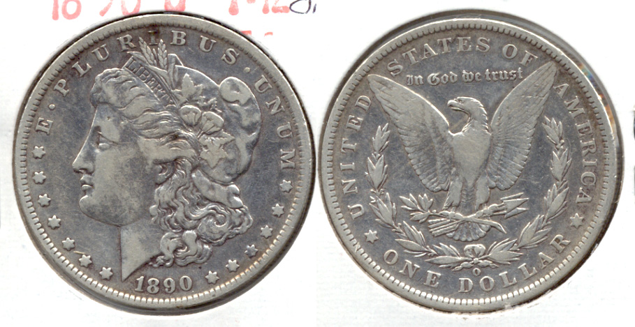 1890-O Morgan Silver Dollar Fine-12 c Cleaned