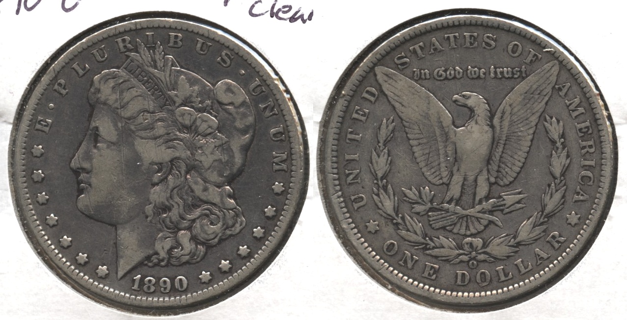 1890-O Morgan Silver Dollar Fine-12 #h Cleaned