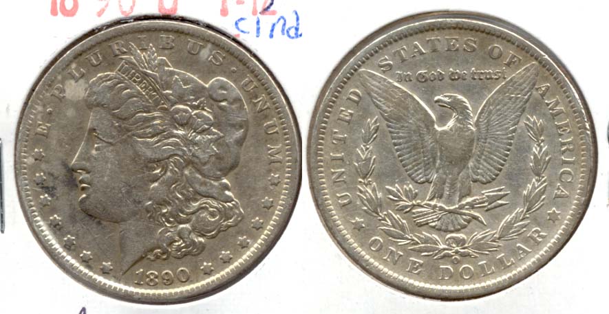 1890-O Morgan Silver Dollar Fine-15 Cleaned