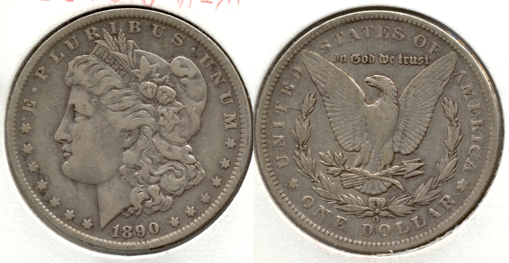 1890-O Morgan Silver Dollar Fine-15 b