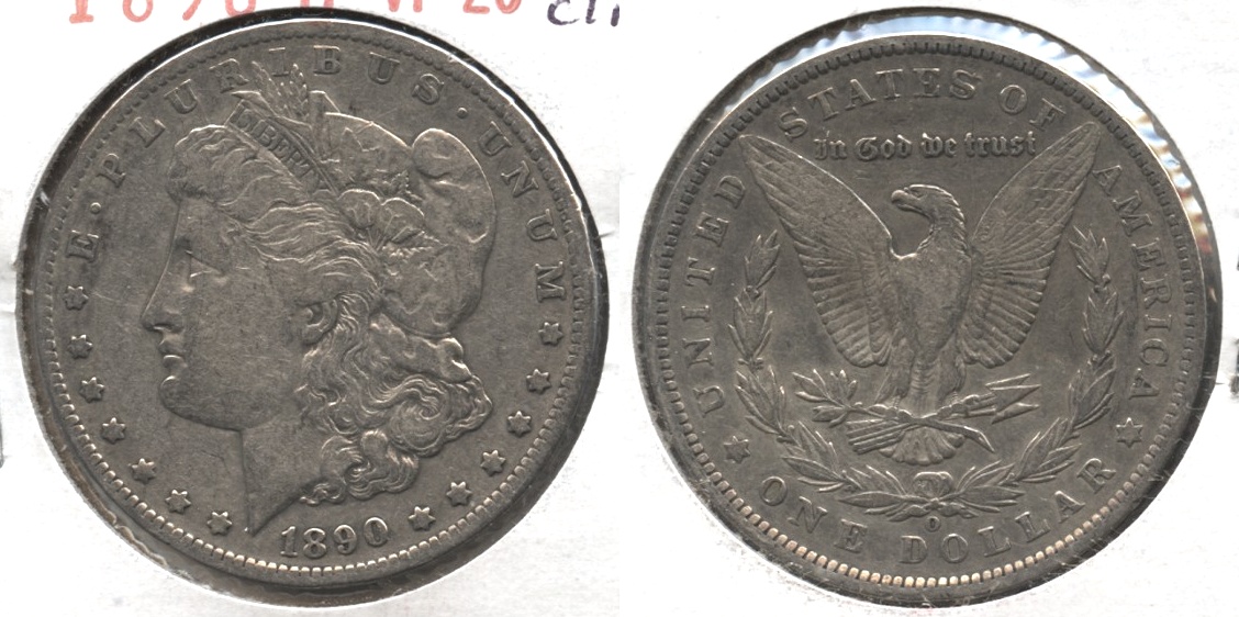 1890-O Morgan Silver Dollar VF-20 #g Lightly Cleaned