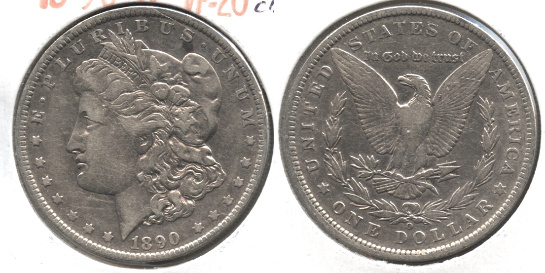 1890-O Morgan Silver Dollar VF-20 #i Lightly Cleaned
