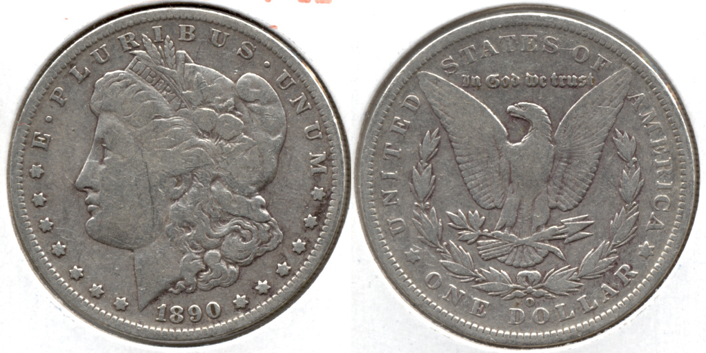 1890-O Morgan Silver Dollar VG-8