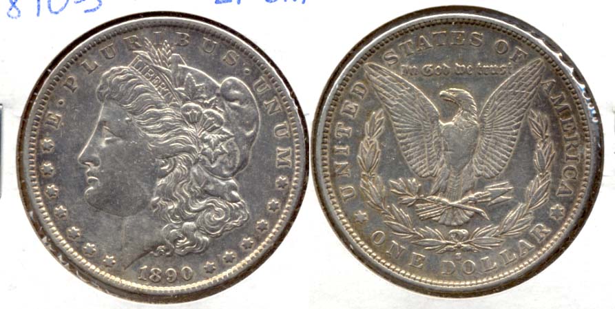 1890-S Morgan Silver Dollar EF-40 b Cleaned