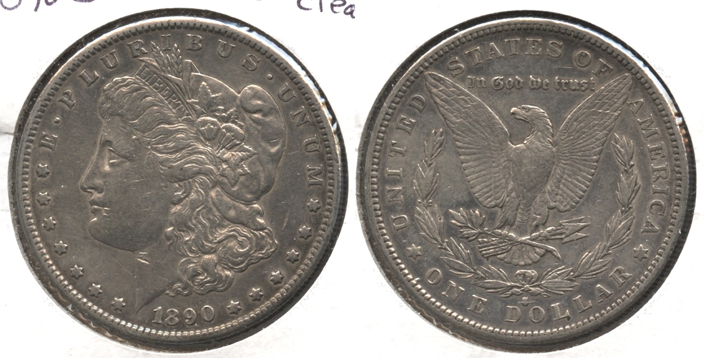 1890-S Morgan Silver Dollar EF-40 #l Old Cleaning