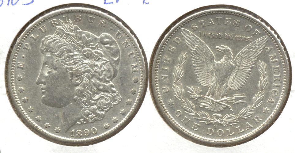 1890-S Morgan Silver Dollar EF-45 a