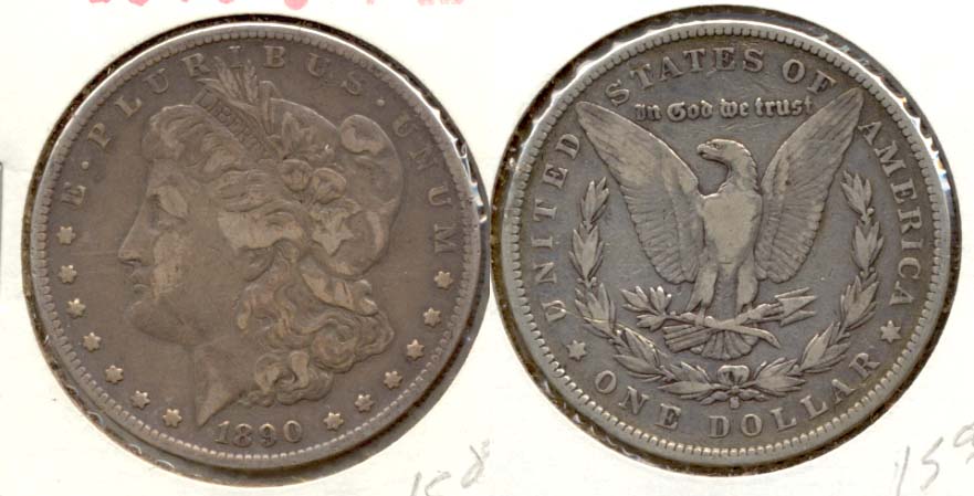 1890-S Morgan Silver Dollar Fine-12 a
